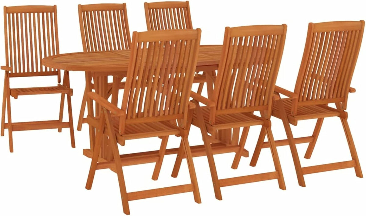 Juego de comedor de jardín de 9 piezas de madera maciza de teca, mesa de comedor y sillas