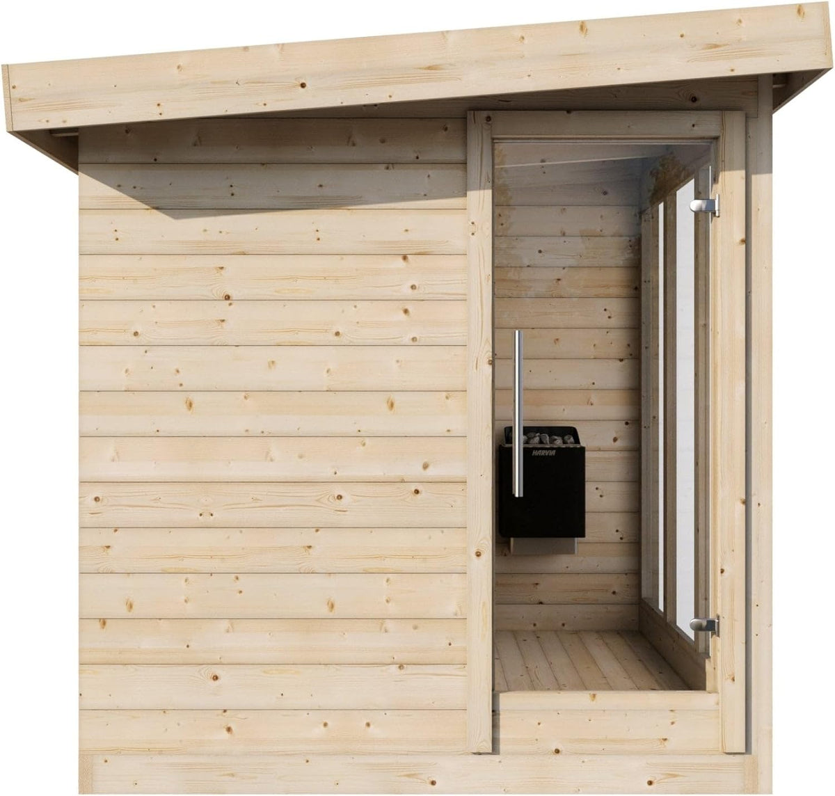 Sauna Exterior Deluxe, Diseñada, 2095x2116 mm