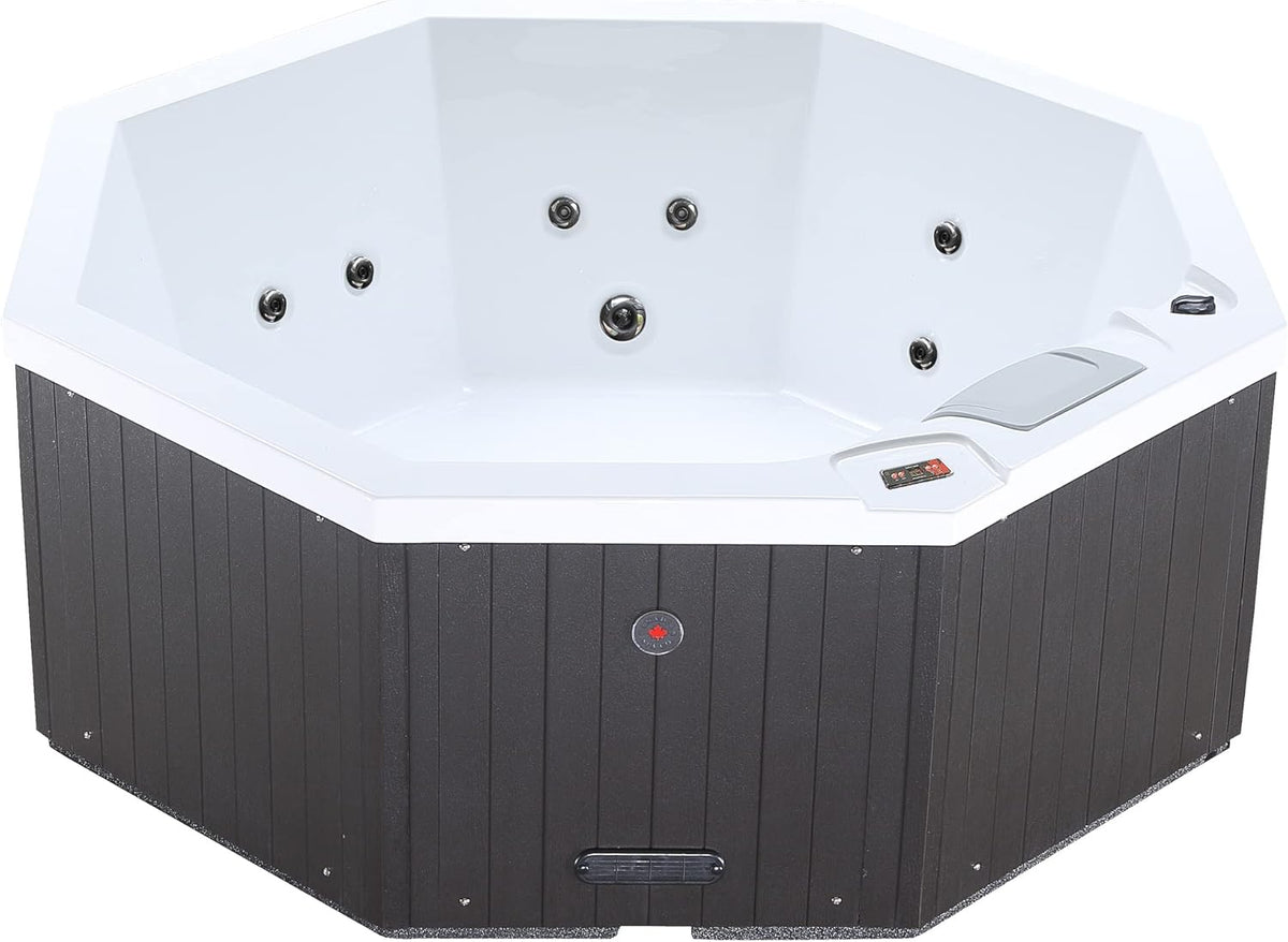Hot Tub para 6 Personas, 188 x 188 x 73 cm, Octogonal, con Cubierta